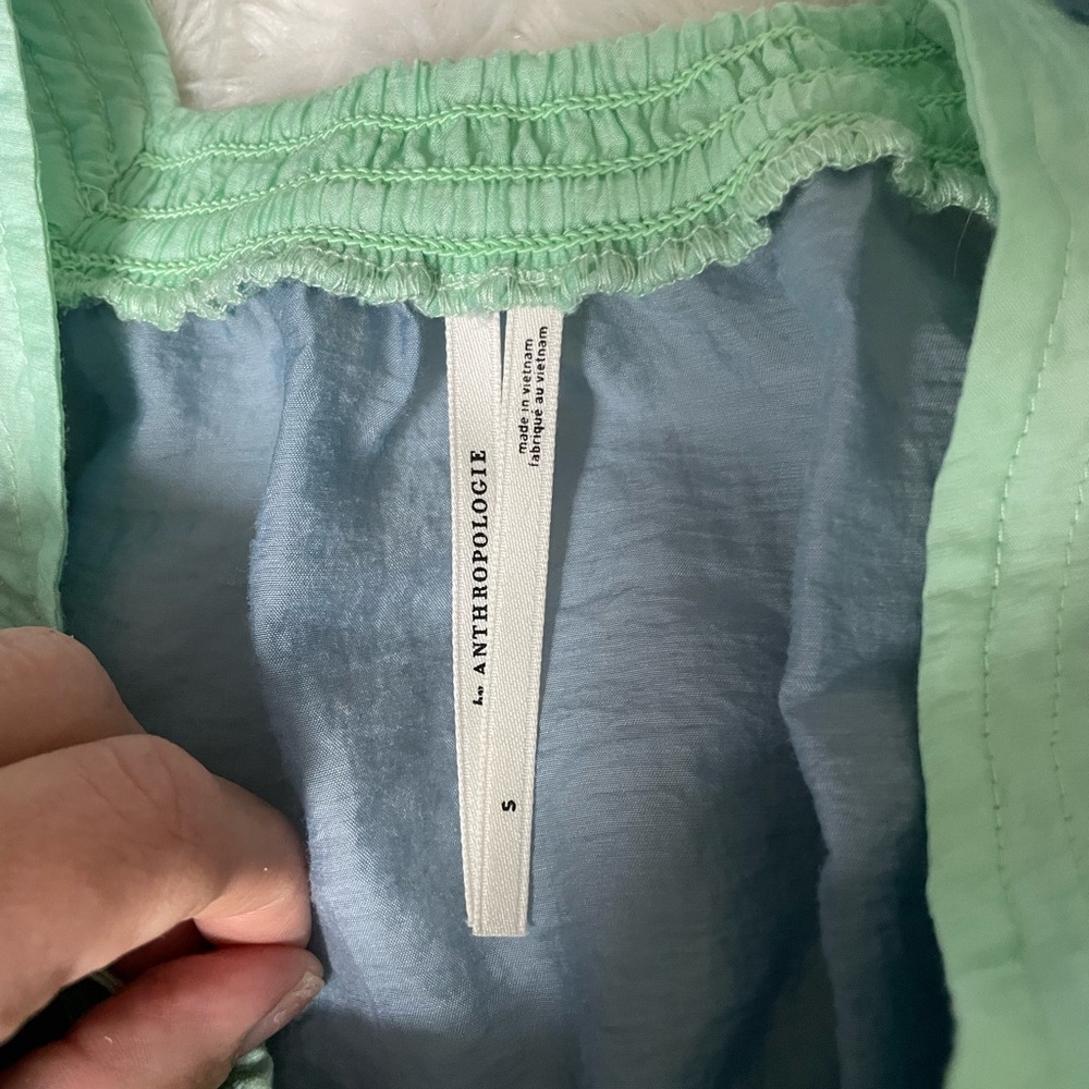 Anthropologie Colorblock Babydoll Top - Picture 8 of 8